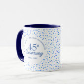 45e 65e trouwdag-liefdesharten-confetti mok (Voorkant links)