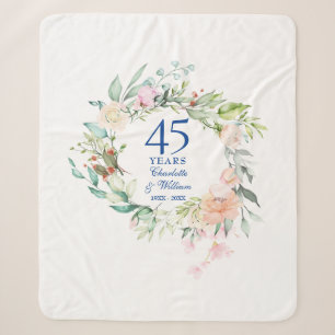 45e 65e trouwjubileum bloemenslinger sherpa deken