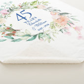 45e 65e trouwjubileum bloemenslingers sherpa deken (3/4)