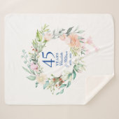 45e 65e trouwjubileum bloemenslingers sherpa deken (Voorkant (horizontaal))