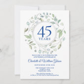 45e 65e trouwjubileum lauriergroen kaart (Voorkant)