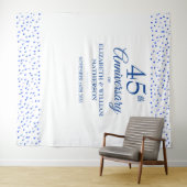 45e 65e verjaardag Harten Foto Booth Achtergrond Wandkleed (In Situ (horizontaal))