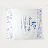 45e 65e verjaardag Harten Foto Booth Achtergrond Wandkleed (Voorkant (horizontaal))