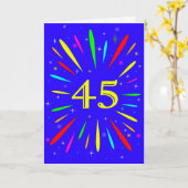 45e 'Birthday Explosion'-Kaart Kaart (Gele Bloem)
