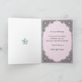 45e Birthday-kaart met diamantsterren Kaart (Binnen)