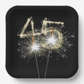 45e 'Birthday Party'-reservekopers op zwart Papieren Bordje (Voorkant)