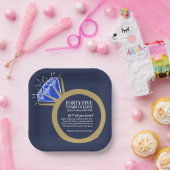 45e bruiloft feest sapphire leuke feiten papieren bordje (Feest)