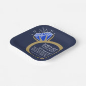 45e bruiloft feest sapphire leuke feiten papieren bordje (Gebogen)