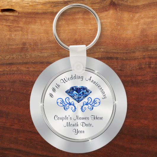 45e bruiloft feestdag ideeën voor ouders sleutelhanger (Achterkant)