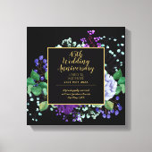 45e bruiloft Jubileum cadeau saffier blauw bloempj Canvas Afdruk (Voorkant)