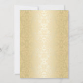 45e bruiloft Jubileum - Gouden Damask Kaart (Achterkant)