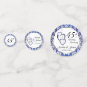 45e bruiloft Jubileum hart Confetti (Achterkanten)