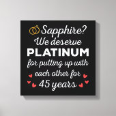 45e bruiloft Jubileum I - Sapphire Funny Couple Canvas Afdruk (Voorkant)