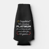 45e bruiloft Jubileum I - Sapphire Funny Couple Flesjeskoeler (Voorkant)