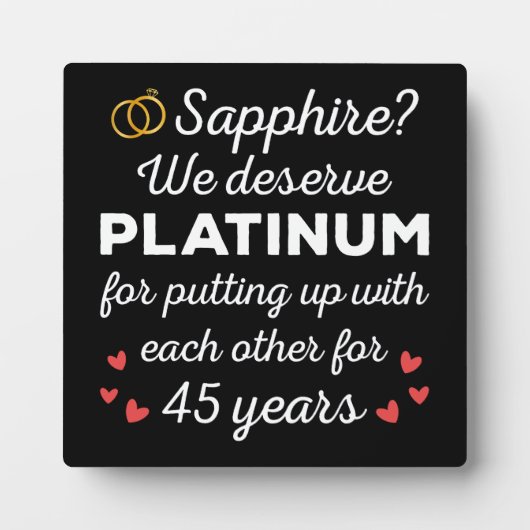 45e bruiloft Jubileum I - Sapphire Funny Couple Fotoplaat (Voorkant)