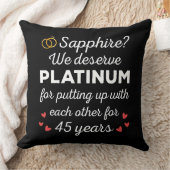 45e bruiloft Jubileum I - Sapphire Funny Couple Kussen (Deken)