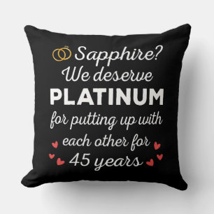 45e bruiloft Jubileum I - Sapphire Funny Couple Kussen