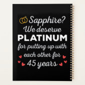 45e bruiloft Jubileum I - Sapphire Funny Couple Planner (Achterkant)