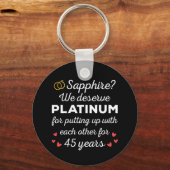 45e bruiloft Jubileum I - Sapphire Funny Couple Sleutelhanger (Voorkant)