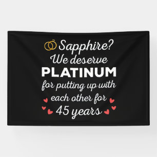 45e bruiloft Jubileum I - Sapphire Funny Couple Spandoek