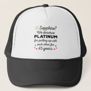 45e bruiloft Jubileum I - Sapphire Funny Couple Trucker Pet