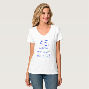 45e bruiloft Jubileum ouders Sapphire Wedding T-shirt