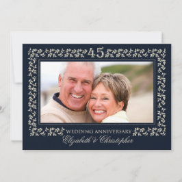 45e bruiloft Jubileum Partij | Aangepaste foto Kaart