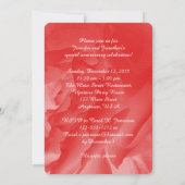 45e bruiloft Jubileum Party, Coral Pink Rose Kaart (Achterkant)