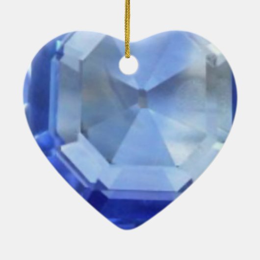 45e bruiloft Jubileum Sapphire Keramisch Ornament (Achterkant)