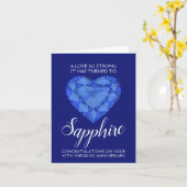 45e bruiloft Jubileum Sapphire Love zo sterk Kaart (Gele Bloem)