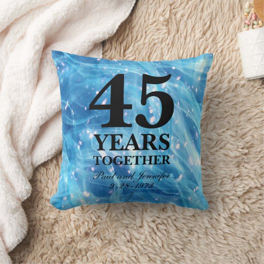 45e bruiloft Jubileum Sapphire Party Lights Kussen (Deken)