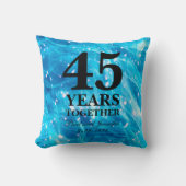 45e bruiloft Jubileum Sapphire Party Lights Kussen (Voorkant)