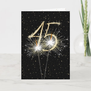 45e bruiloft-sparklers kaart