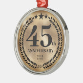 45e Business Jubileum Gold Christmas Metalen Ornament (Links)