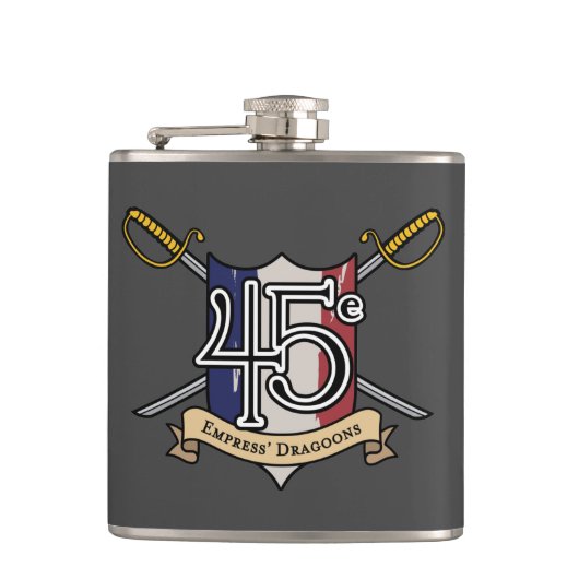 45e Empress' Dragoons Flask Heupfles (Voorkant)