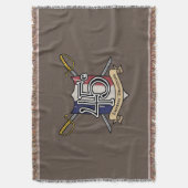 45e Empress Dragoons Throw Deken (Voorkant Verticaal)