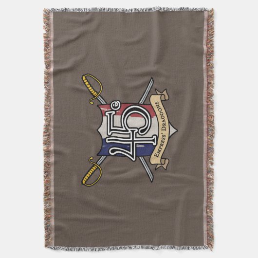 45e Empress Dragoons Throw Deken (Voorkant Verticaal)