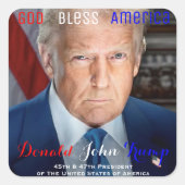 45e en 47e President van de Amerikaanse president  Vierkante Sticker (Voorkant)