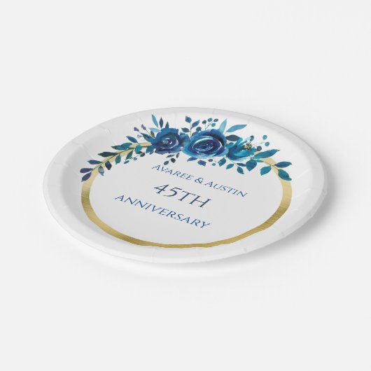 45e en 65e Jubileum van saffier Papieren Bordje (Gekanteld)