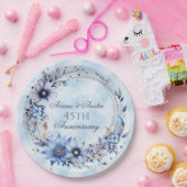 45e en 65e saffier Jubileum papier Papieren Bordje (Feest)
