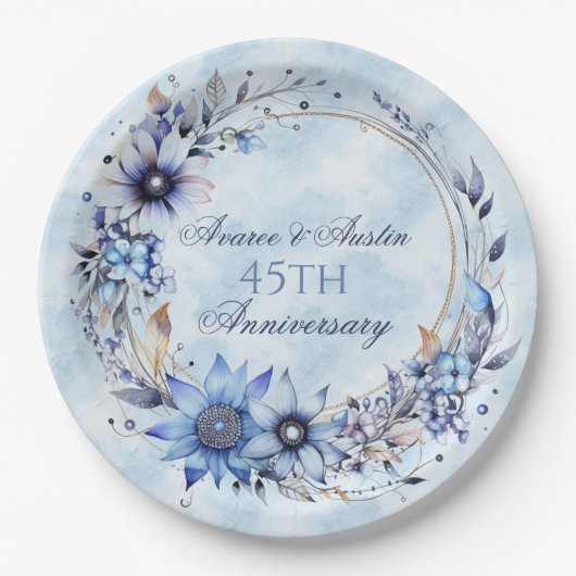 45e en 65e saffier Jubileum papier Papieren Bordje (Voorkant)