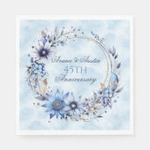 45e en 65e Saffier Jubileum Papieren servetten (Voorkant)