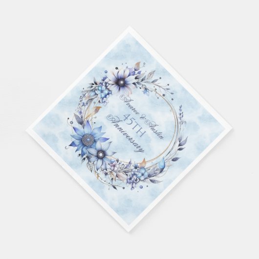 45e en 65e Saffier Jubileum Papieren servetten (Hoek)