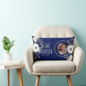 45e FOTO Wedding Jubileum Floral Sapphire Kussen (Stoel)