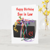 45e  geboortedag kaart (Gele Bloem)