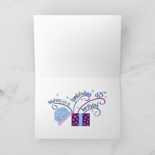 45e  geboortedag kaart (Binnen)