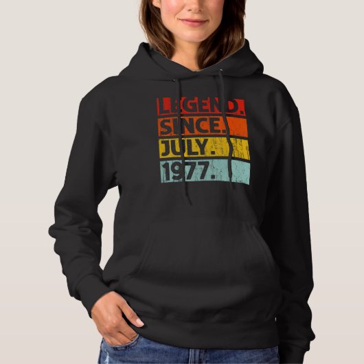 45e geboortedag sinds juli 1977 45 jaar oud hoodie (Voorkant)