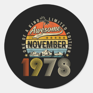 45e Geweldige sinds november 1978 45 Ronde Sticker