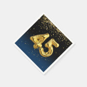 45e gouden ballonnen en Confetti Napkins Servet (Hoek)