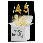 45e goudzeemeerballonnen in witte doos medium cadeauzakje (Voorkant)